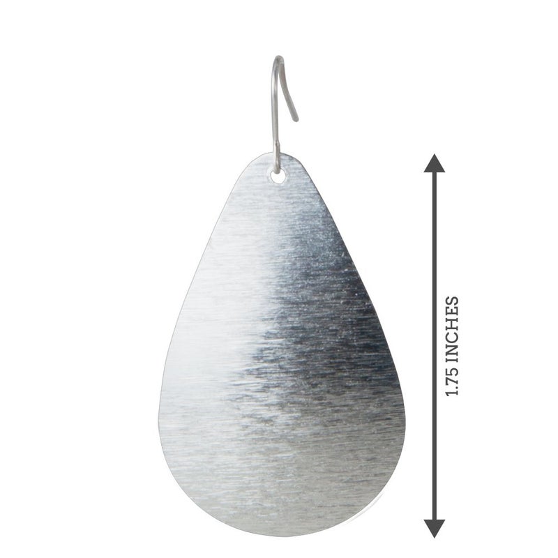 SPUNKYsoul Brushed Silver Teardrop Earring (Silver) SPUNKYsoul - Image 3
